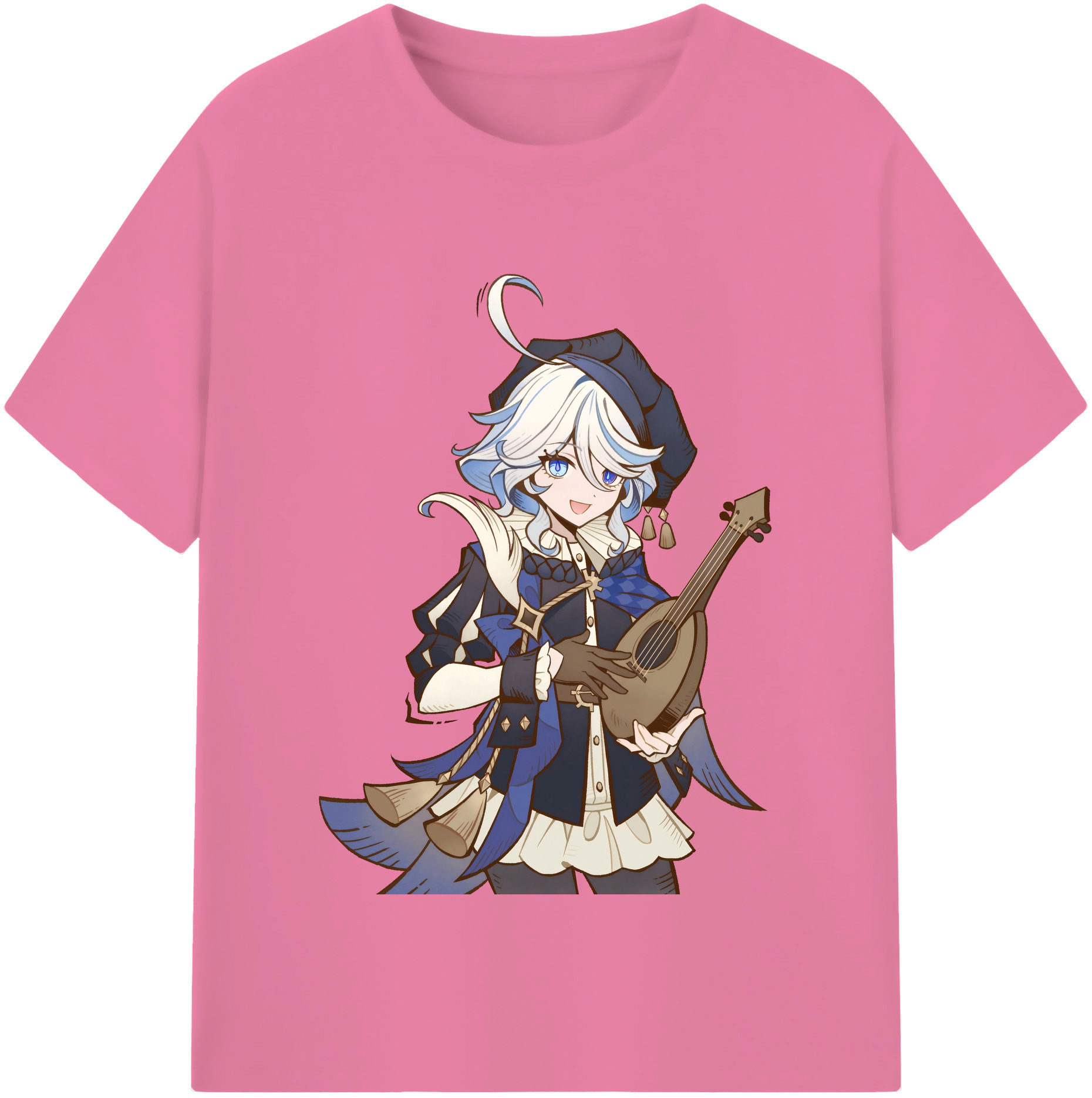 げんし神 フリーナ genshin Furina 綿100％半袖Tシャツ（フロントプリント）